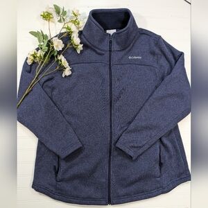 Columbia Navy Zip Up Sweater Fleece